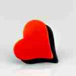 Δαχτυλίδι σε σχήμα καρδιάς από μπρούτζο - Lila Mode Image 1