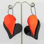 Σκουλαρίκια σε σχήμα καρδιάς από μπρούτζο - LILA MODE Image 1