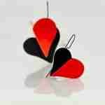Σκουλαρίκια σε σχήμα καρδιάς από μπρούτζο - LILA MODE Image 2